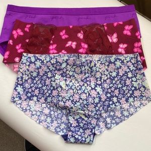 Bundle NWT VS Pink Logo Hipsters Medium